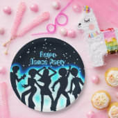 Retro Dance Party Aquamarin Pappteller (Party)