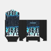 Retro Dance Party Aquamarin Zelt Geschenkschachtel (Ungefaltet)