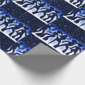 Retro Dance Party Blue Geschenkpapier (Ecke)