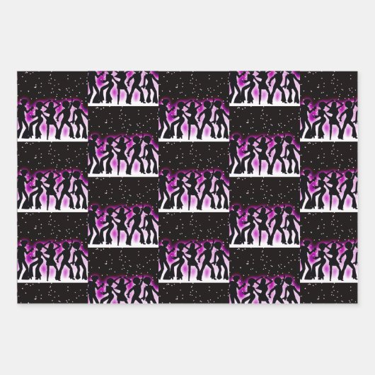 Retro Dance Party Collection Geschenkpapier Set (Vorderseite 3)