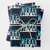 Retro Dance Party Collection Geschenkpapier Set (Beispiel)