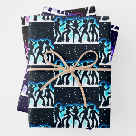Retro Dance Party Collection Geschenkpapier Set (Beispiel)