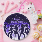 Retro Dance Party Lila Pappteller (Party)