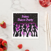 Retro Dance Party Pink Serviette (Beispiel)