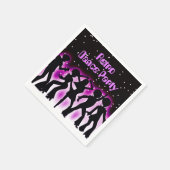 Retro Dance Party Pink Serviette (Ecke)