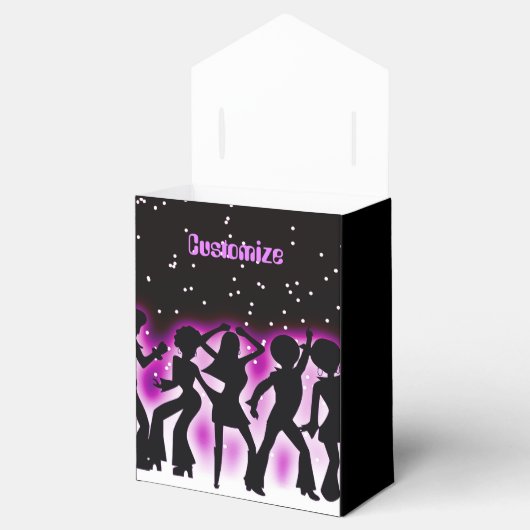 Retro Dance Party Rosa Zelt Geschenkschachtel (Geöffnet)