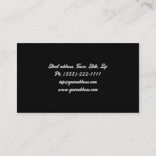 Retro Dance Studio Disco Style Visitenkarte (Rückseite)