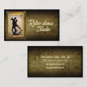 Retro Dance Studio Jazz & Stich Tanzklassen Visitenkarte (Vorne/Hinten)