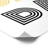 Retro Dance Typografy - Motivierend Wall Art Poster (Ecke)