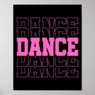 Retro Dance Women Girls Kinder Tanzen Niedlicher T Poster