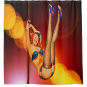 Retro Dancer Duschvorhang (Vorderseite)