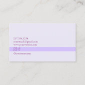 Retro Dancing Lila benutzerdefinierte Visitenkarte (Rückseite)