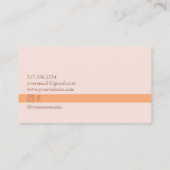 Retro Dancing Orange Custom Visitenkarte (Rückseite)