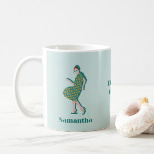 Retro Dancing Queen Green Individuelle Name Kaffee Kaffeetasse