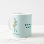 Retro Dancing Queen Green Individuelle Name Kaffee Kaffeetasse (Vorderseite Links)