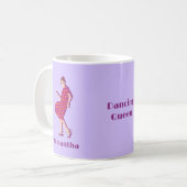Retro Dancing Queen Lila Individuelle Name Kaffee  Kaffeetasse (Vorderseite Links)