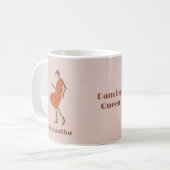 Retro Dancing Queen Orange Individuelle Name Kaffeetasse (Vorderseite Links)