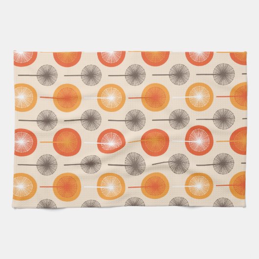 Retro Dandelion Floral Pattern Küchentücher (Horizontal)