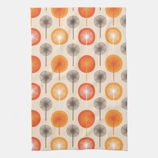 Retro Dandelion Floral Pattern Küchentücher (Vertikal)