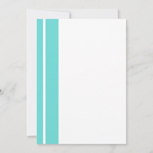 Retro Dandelions Blue Minimalistisch Wedding Einladung (Rückseite)