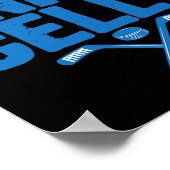 Retro Dangle Snipe Celly Zitat - Eishockeyspieler Poster (Ecke)