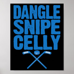 Retro Dangle Snipe Celly Zitat - Eishockeyspieler Poster