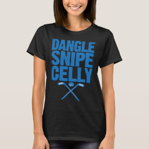 Retro Dangle Snipe Celly Zitat - Eishockeyspieler T-Shirt
