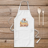 Retro dankbar dankbar, gesegnet Monogramm Name Schürze