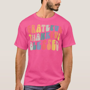 Retro dankbar Dankbarkeit gesegnet glücklichen Fal T-Shirt