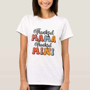 Retro Dankbare Mama Dankbare Mini - Herbst T-Shirt