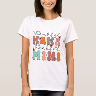 Retro Dankbare Mama Dankbare Mini - Herbst T-Shirt