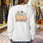 Retro Dankbarkeit gesegnet Typografy Nurse Sweatshirt