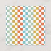 Retro Danke Abschluss Checkerboard Begleitkarte (Rückseite)