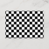 Retro Danke Abschluss Schwarz Schachbrett Begleitkarte (Rückseite)
