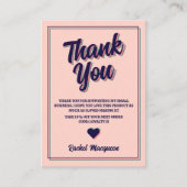 Retro "Danke" Typografie Cool Color Scheme Visitenkarte (Vorderseite)