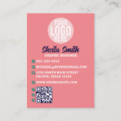 Retro "Danke" Typografie Cool Color Scheme Visitenkarte (Rückseite)