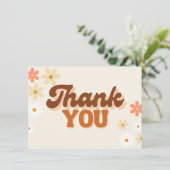 Retro Dankeschön Karte (Stehend Vorderseite)