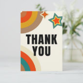 Retro Dankeschön Karte mit fett Typografie (Stehend Vorderseite)