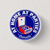 Retro Dansette Bermuda Plattenspieler Button (Vorderseite)