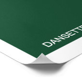 Retro Dansette green record player Pop Art poster (Ecke)