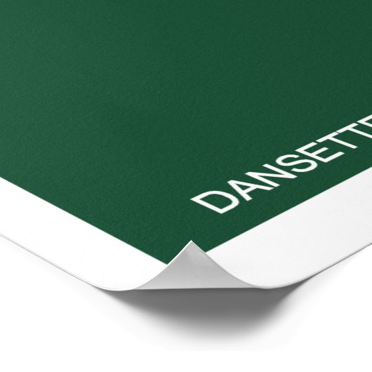 Retro Dansette green record player Pop Art poster (Ecke)