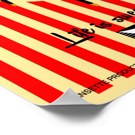 Retro Dansette Record Player Pop Art Poster (Ecke)