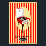 Retro Dansette Record Player Pop Art Poster<br><div class="desc">Retro Record Pop Art Poster</div>