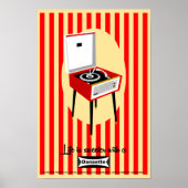 Retro Dansette Record Player Pop Art Poster (Vorne)