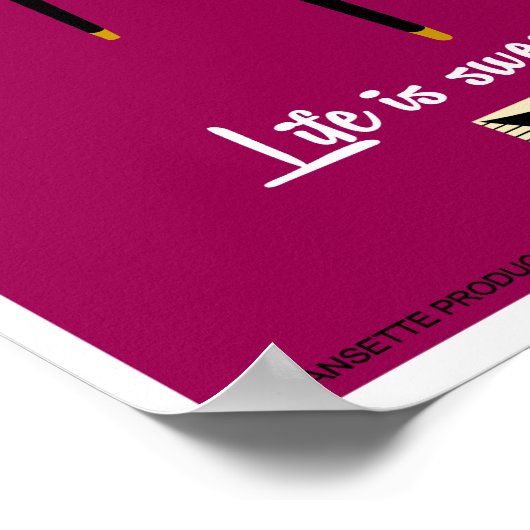 Retro Dansette Record Player Pop Art Poster (Ecke)