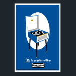 Retro Dansette Record Player Pop Art Poster<br><div class="desc">Retro Record Pop Art Poster</div>
