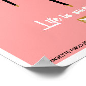 Retro Dansette rosa Plattenspieler Pop Art Poster (Ecke)