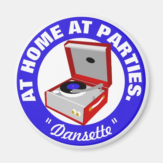 Retro Dansette Vintager Plattenspieler Magnet (Vorne)