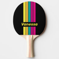Retro Dark 80er Pin Streifen mit Namen