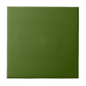 Retro Dark Avocado Green Color Tile Fliese (Vorderseite)